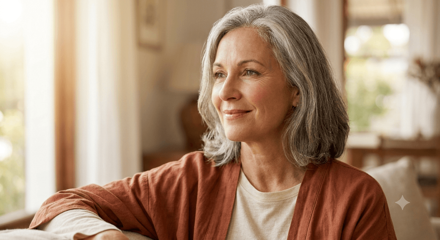 Portrait of a woman at midlife