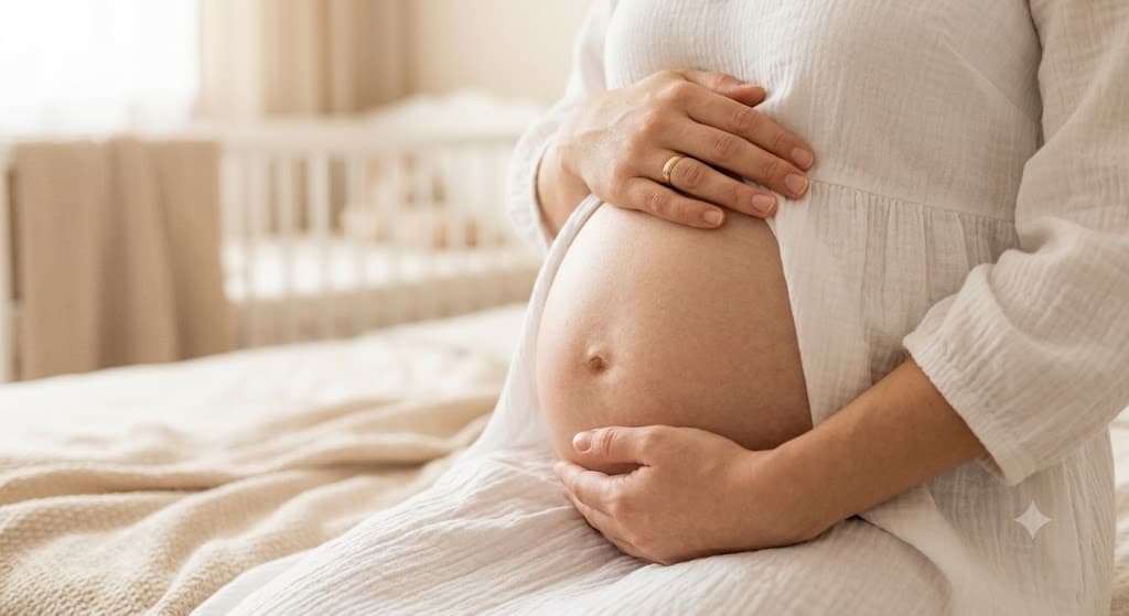 Doctor giving a routine pregnancy check-up